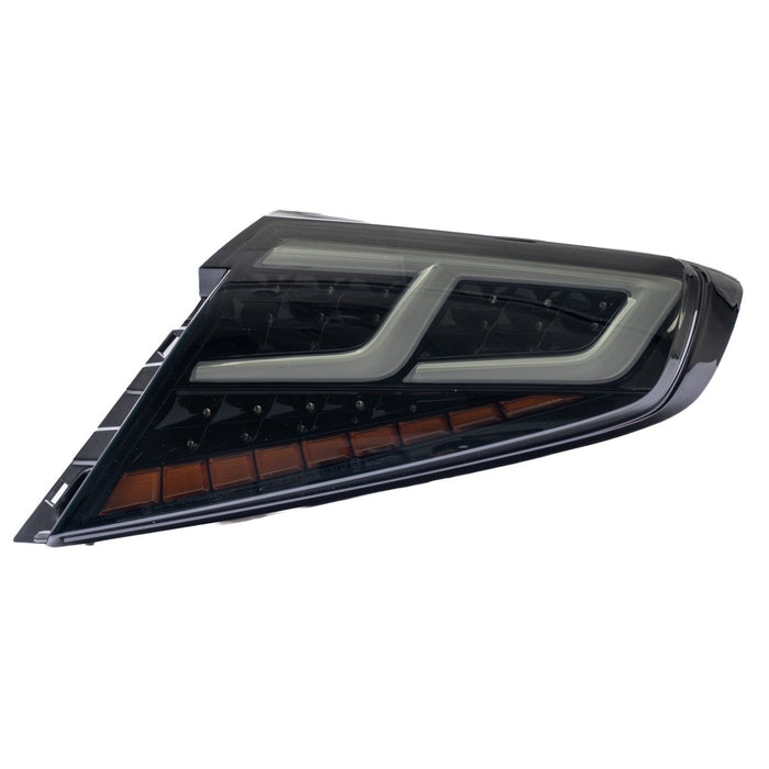 Molded Innovations CS Style Sequential LED Tail Lights Smoke Lens w/ Black Base, White DRL Bar and Amber Turn Signal Reflector 2022-2026 WRX - SB2004-SBCA - Subimods.com