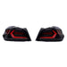 Molded Innovations EVO+ Style Sequential LED Tail Lights Clear Lens w/ Black Base & Red Bar 2015-2021 WRX / 2015-2021 STI - MI15-WRXTLEVO-CBR - Subimods.com