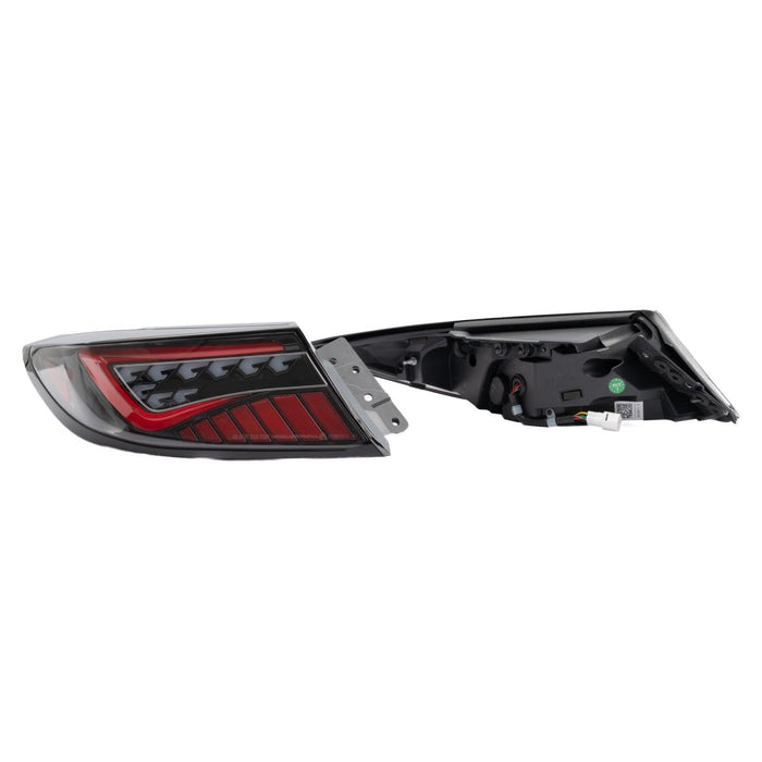 Molded Innovations EVO+ Style Sequential LED Tail Lights Clear Lens w/ Black Base & Red Bar 2022-2026 BRZ / 2022-2026 GR86 - MI-SB2003-CBRCR - Subimods.com