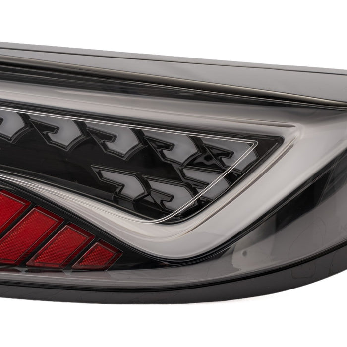 Molded Innovations EVO+ Style Sequential LED Tail Lights Clear Lens w/ Black Base & White Bar 2022-2026 BRZ / 2022-2026 GR86 - MI-SB2003-CBCCR - Subimods.com
