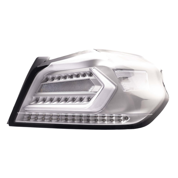 Molded Innovations EVO+ Style Sequential LED Tail Lights Clear Lens w/ Silver Base & White Bar 2015 - 2021 WRX / 2015 - 2021 STI - SB2002-U-CSC - Subimods.com
