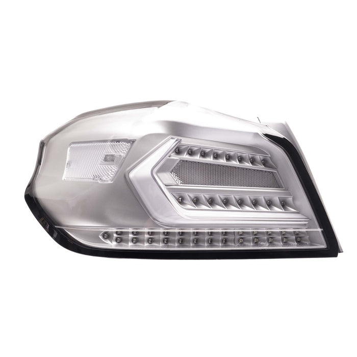 Molded Innovations EVO+ Style Sequential LED Tail Lights Clear Lens w/ Silver Base & White Bar 2015 - 2021 WRX / 2015 - 2021 STI - SB2002-U-CSC - Subimods.com