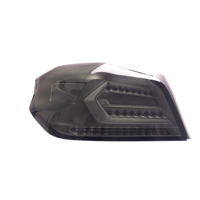 Molded Innovations EVO+ Style Sequential LED Tail Lights Smoked Lens w/ Silver Base & White Bar 2015 - 2021 WRX / 2015 - 2021 STI - SB2002-U-SSC - Subimods.com