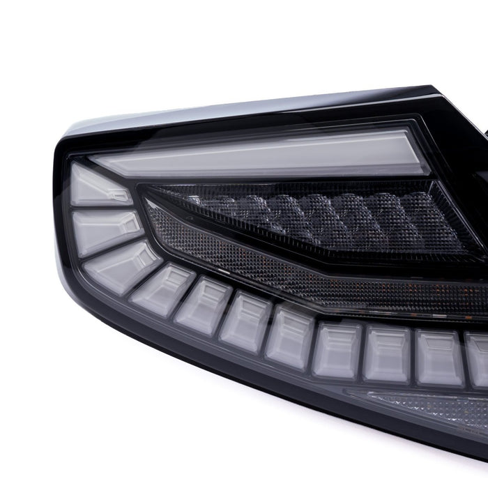 Molded Innovations EvoGlow Series DynamicLume LED Tail Lights Clear Lens w/ Black Base & White Bar 2022-2026 WRX - 24SB-WRTL-V1-B1 - Subimods.com