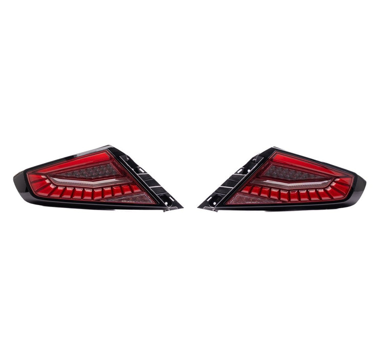 Molded Innovations EvoGlow Series DynamicLume LED Tail Lights Clear Lens w/ Red Base & Red Bar 2022-2026 WRX - 24SB-WRTL-V1-R2 - Subimods.com