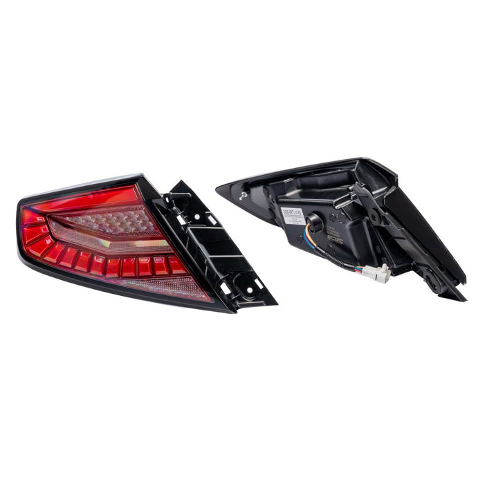 Molded Innovations EvoGlow Series DynamicLume LED Tail Lights Red Lens w/ Black Base & Red Bar 2022-2026 WRX - 24SB-WRTL-V1-RB2 - Subimods.com