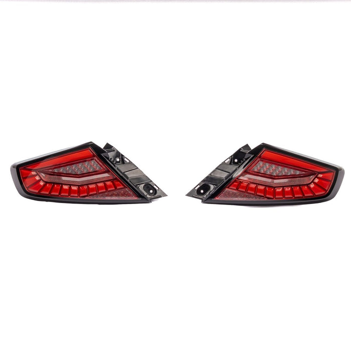 Molded Innovations EvoGlow Series DynamicLume LED Tail Lights Red Lens w/ Black Base & Red Bar 2022-2026 WRX - 24SB-WRTL-V1-RB2 - Subimods.com