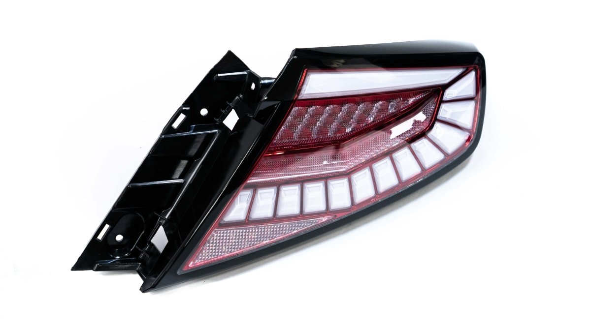 Molded Innovations EvoGlow Series DynamicLume LED Tail Lights Red Lens w/ Black Base & White Bar 2022 - 2024 WRX - 24SB - WRTL - V1 - RB1 - Subimods.com