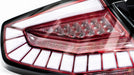 Molded Innovations EvoGlow Series DynamicLume LED Tail Lights Red Lens w/ Black Base & White Bar 2022 - 2024 WRX - 24SB - WRTL - V1 - RB1 - Subimods.com