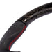 Molded Innovations Forged Carbon Fiber Steering Wheel w/ Perforated Leather Grip, Red Stripe and Red Stitching 2008-2014 WRX / 2008-2014 STI / 2009-2013 Forester / 2008-2011 Impreza / 2008-2009 Legacy / 2008-2009 Outback - MI08-WHL-L/FC-R-R - Subimods.com