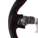 Molded Innovations Forged Carbon Fiber Steering Wheel w/ Suede Grip, Red Stripe and Red Stitching 2008-2014 WRX / 2008-2014 STI / 2009-2013 Forester / 2008-2011 Impreza / 2008-2009 Legacy / 2008-2009 Outback - MI08-WHL-A/FC-R-R - Subimods.com