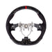 Molded Innovations Forged Carbon Fiber Steering Wheel w/ Suede Grip, Red Stripe and Red Stitching 2008-2014 WRX / 2008-2014 STI / 2009-2013 Forester / 2008-2011 Impreza / 2008-2009 Legacy / 2008-2009 Outback - MI08-WHL-A/FC-R-R - Subimods.com