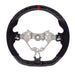 Molded Innovations Forged Carbon Fiber Steering Wheel w/ Suede Grip, Red Stripe and Red Stitching 2017-2026 BRZ / 2017-2021 GT86 / 2022-2026 GR86 - MIZD6-WHL-A/FC-R-R - Subimods.com