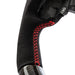 Molded Innovations Forged Carbon Fiber Steering Wheel w/ Suede Leather Grip, Red Stripe and Red Stitching 2022-2026 WRX - MI22-WHL-A/FC-R-R - Subimods.com