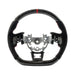 Molded Innovations Forged Carbon Fiber Steering Wheel w/ Suede Leather Grip, Red Stripe and Red Stitching 2022-2026 WRX - MI22-WHL-A/FC-R-R - Subimods.com