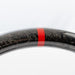 Molded Innovations Forged Carbon Fiber Steering Wheel w/ Suede Leather Grip, Red Stripe and Red Stitching 2022-2026 WRX - MI22-WHL-A/FC-R-R - Subimods.com