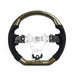 Molded Innovations Glitter Series Carbon Fiber Steering Wheel w/ Suede Grip, Black Stitching and Gold Glitter Carbon 2015 - 2021 WRX / 2015 - 2021 STI - SU152 - LE15 - G8A - B - Subimods.com