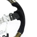 Molded Innovations Glitter Series Carbon Fiber Steering Wheel w/ Suede Grip, Black Stitching and Gold Glitter Carbon 2015 - 2021 WRX / 2015 - 2021 STI - SU152 - LE15 - G8A - B - Subimods.com