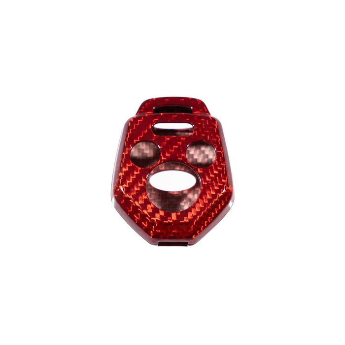 Molded Innovations Gloss Carbon Fiber Key Cover Red Most Subaru Models - MI-9126 - Subimods.com