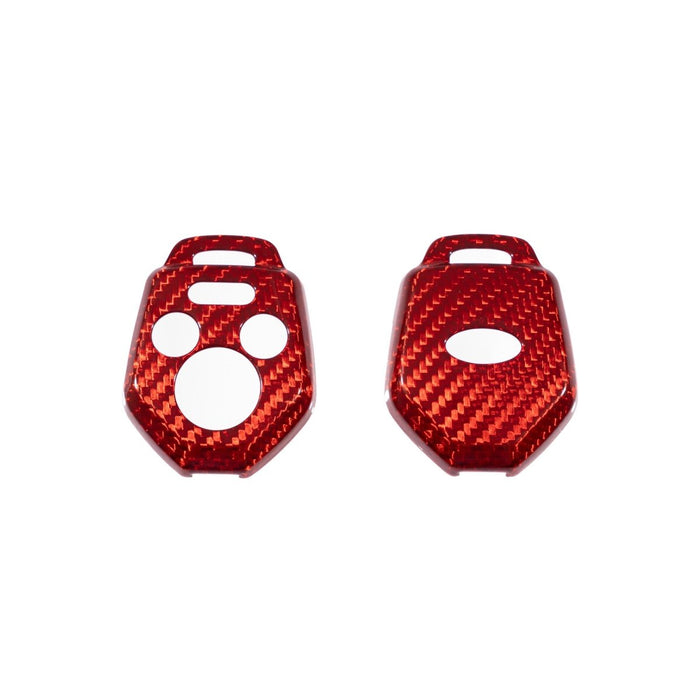 Molded Innovations Gloss Carbon Fiber Key Cover Red Most Subaru Models - MI-9126 - Subimods.com