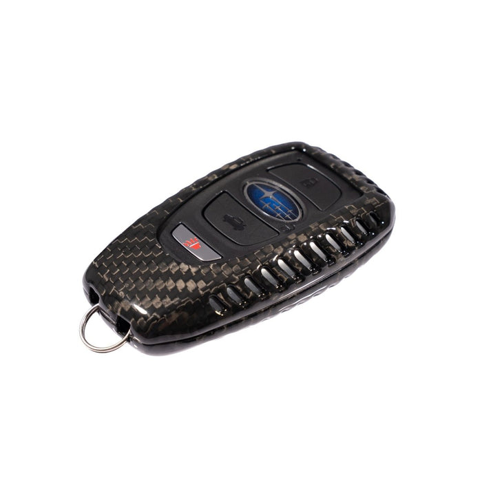 Molded Innovations Gloss Carbon Fiber Vented Key Fob Cover Black Most Subaru Models - MI-9124 - Subimods.com