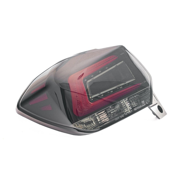 Molded Innovations LED Tail Lights Clear Lens w/ Black Base & Red Bar 2013 - 2017 Crosstrek / 2012 - 2016 Impreza Hatch - MI-9233-SB-R - Subimods.com