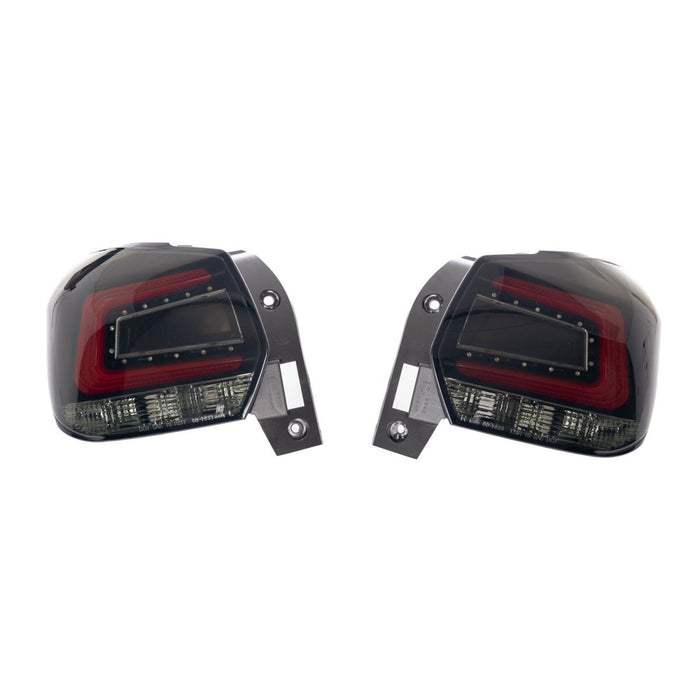 Molded Innovations LED Tail Lights Clear Lens w/ Black Base & Red Bar 2013 - 2017 Crosstrek / 2012 - 2016 Impreza Hatch - MI-9233-SB-R - Subimods.com