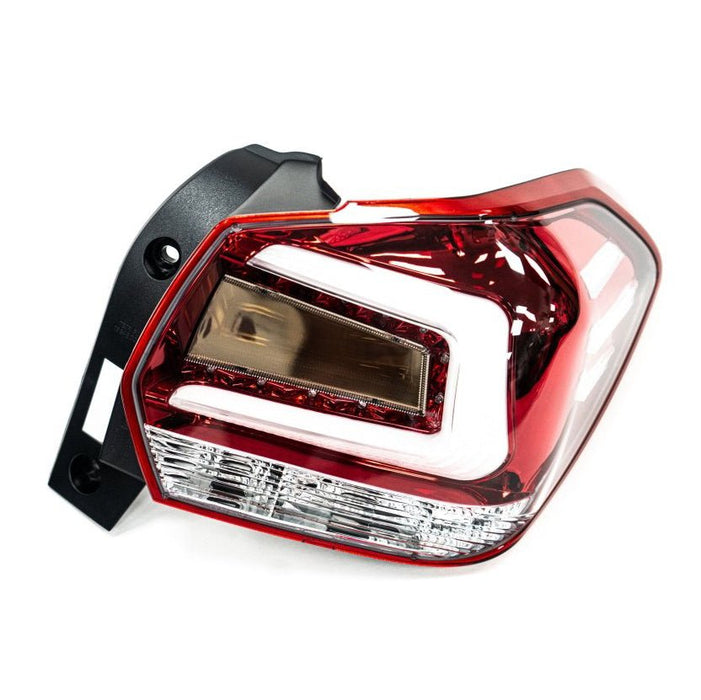 Molded Innovations LED Tail Lights Clear Lens w/ Red Base & White Bar 2013-2017 Crosstrek / 2012-2016 Impreza Hatch - MI-9233-CR - Subimods.com