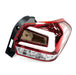 Molded Innovations LED Tail Lights Clear Lens w/ Red Base & White Bar 2013-2017 Crosstrek / 2012-2016 Impreza Hatch - MI-9233-CR - Subimods.com
