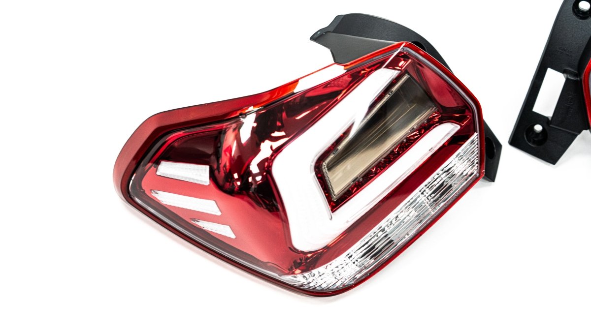 Molded Innovations LED Tail Lights Clear Lens w/ Red Base & White Bar 2013 - 2017 Crosstrek / 2012 - 2016 Impreza - MI - 9233 - CR - Subimods.com