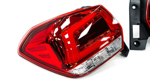 Molded Innovations LED Tail Lights Red Lens w/ Chrome Base & White Bar and 2013 - 2017 Crosstrek / 2012 - 2016 Impreza - MI - 9233 - RC - Subimods.com