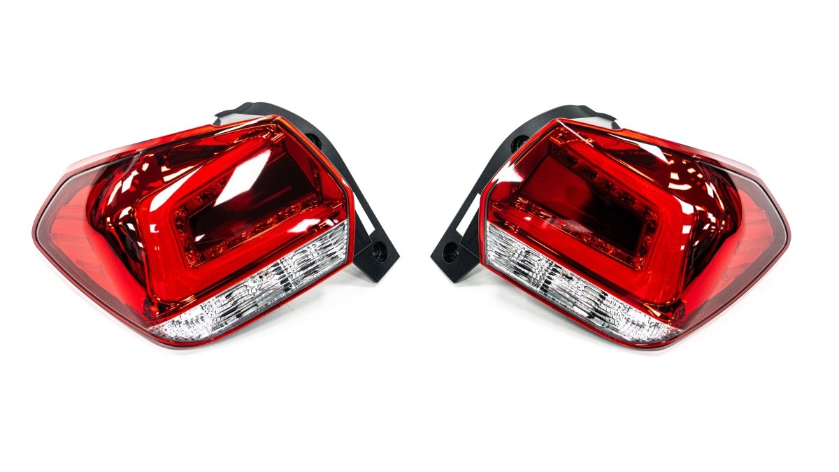 Molded Innovations LED Tail Lights Red Lens w/ Chrome Base & White Bar and 2013 - 2017 Crosstrek / 2012 - 2016 Impreza - MI - 9233 - RC - Subimods.com