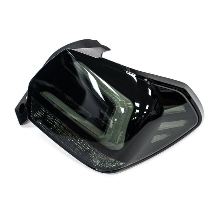 Molded Innovations LED Tail Lights Smoke Lens w/ Black Base & White Bar 2013-2017 Crosstrek / 2012-2016 Impreza Hatch - MI-9233-SB - Subimods.com