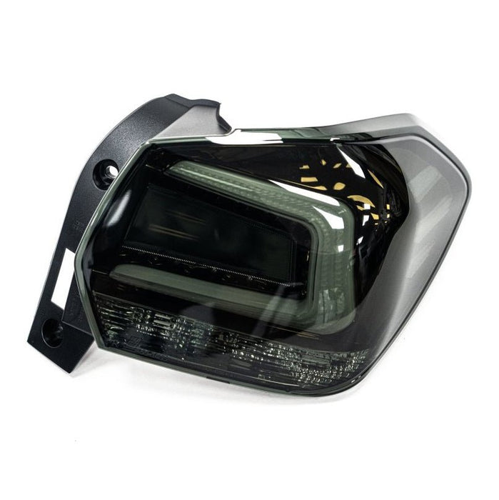 Molded Innovations LED Tail Lights Smoke Lens w/ Black Chrome Base & White Bar 2013-2017 Crosstrek / 2012-2016 Impreza Hatch - MI-9233-SG - Subimods.com