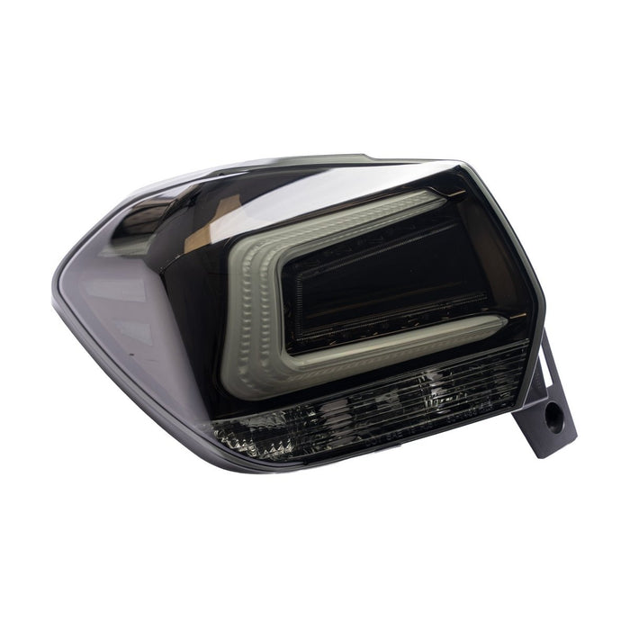 Molded Innovations LED Tail Lights Smoked Lens w/ Gold Base & White Bar 2013-2017 Crosstrek / 2012-2016 Impreza Hatch - SU11-XV11-GWS - Subimods.com