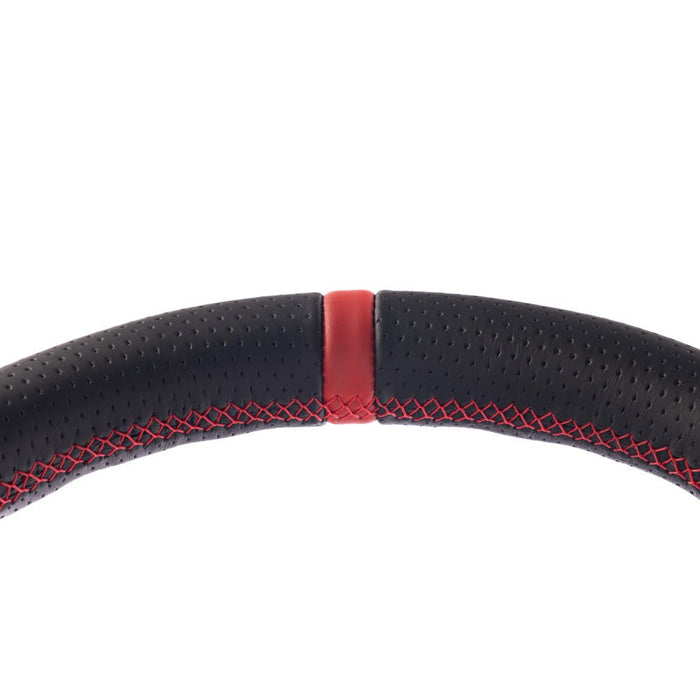 Molded Innovations OEM Plus Leather Steering Wheel WRX / STI 2008 - 2014 - MI08-WHL-L/RD-R - Subimods.com