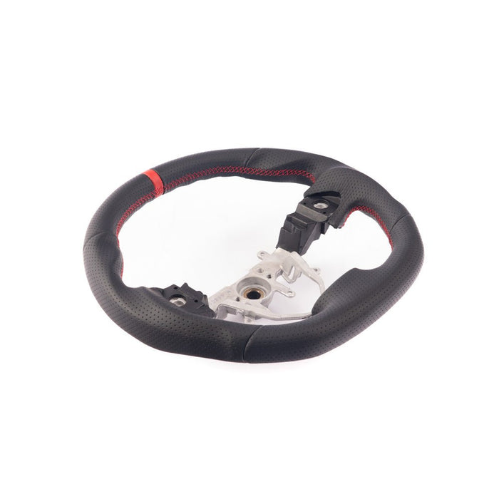 Molded Innovations OEM Plus Leather Steering Wheel WRX / STI 2008 - 2014 - MI08-WHL-L/RD-R - Subimods.com