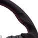 Molded Innovations OEM Plus Style Suede Steering Wheel w/ Red Double Stitch and Red Stripe 2008-2014 WRX / 2008-2014 STI / 2009-2013 Forester / 2008-2011 Impreza / 2008-2009 Legacy / 2008-2009 Outback - MI08-WHL-A/RD-R - Subimods.com