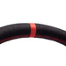 Molded Innovations OEM Plus Style Suede Steering Wheel w/ Red Double Stitch and Red Stripe 2008-2014 WRX / 2008-2014 STI / 2009-2013 Forester / 2008-2011 Impreza / 2008-2009 Legacy / 2008-2009 Outback - MI08-WHL-A/RD-R - Subimods.com