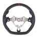 Molded Innovations Original Carbon Fiber Steering Wheel w/ Perforated Leather Grip, Red Stripe and Red Stitching 2017-2026 BRZ / 2017-2021 GT86 / 2022-2026 GR86 - MIZD6-WHL-L/OC-R-R - Subimods.com