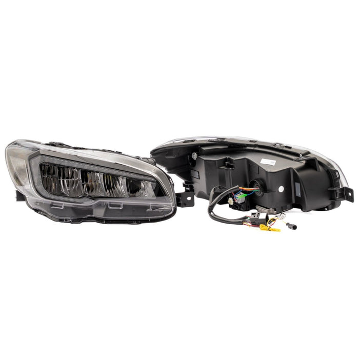 Molded Innovations Paragon Series Sequential LED Headlights w/ Clear Reflector 2015-2017 WRX / 2015-2017 STI / 2018-2021 WRX Base & Premium - MI-0323-CLEAR - Subimods.com