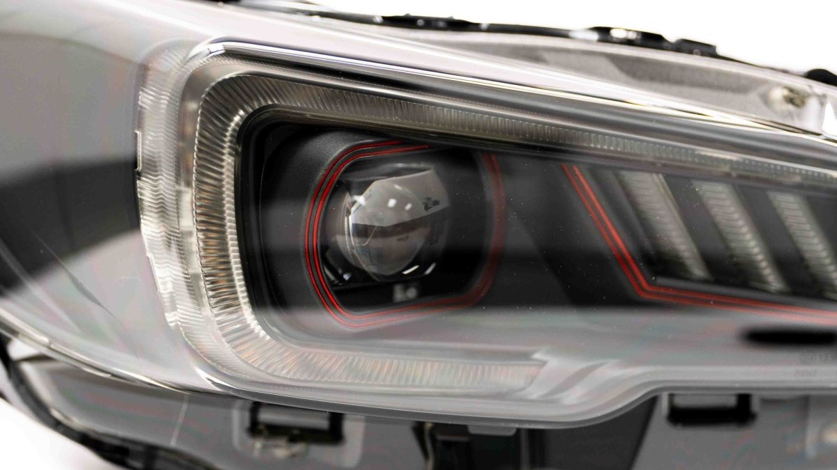 Molded Innovations Premium Series Sequential LED Headlights w/ Red Accent 2015 - 2017 WRX / 2015 - 2017 STI / 2018 - 2021 WRX Base & Premium - 520 - SB002AS01 - 01 - Subimods.com
