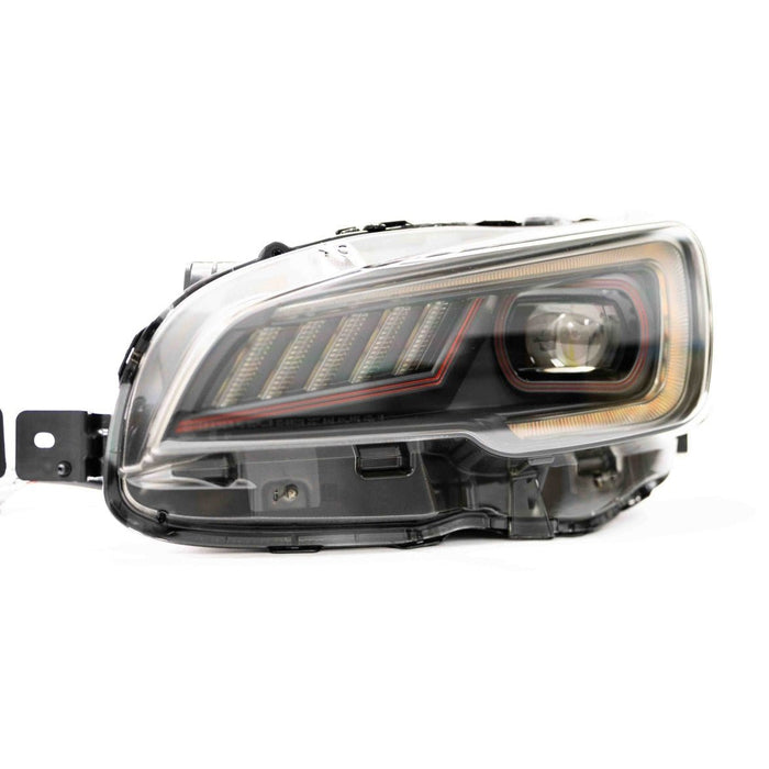 Molded Innovations Premium Series Sequential LED Headlights w/ Red Accent 2015-2017 WRX / 2015-2017 STI / 2018-2021 WRX Base & Premium - 520-SB002AS01-01 - Subimods.com