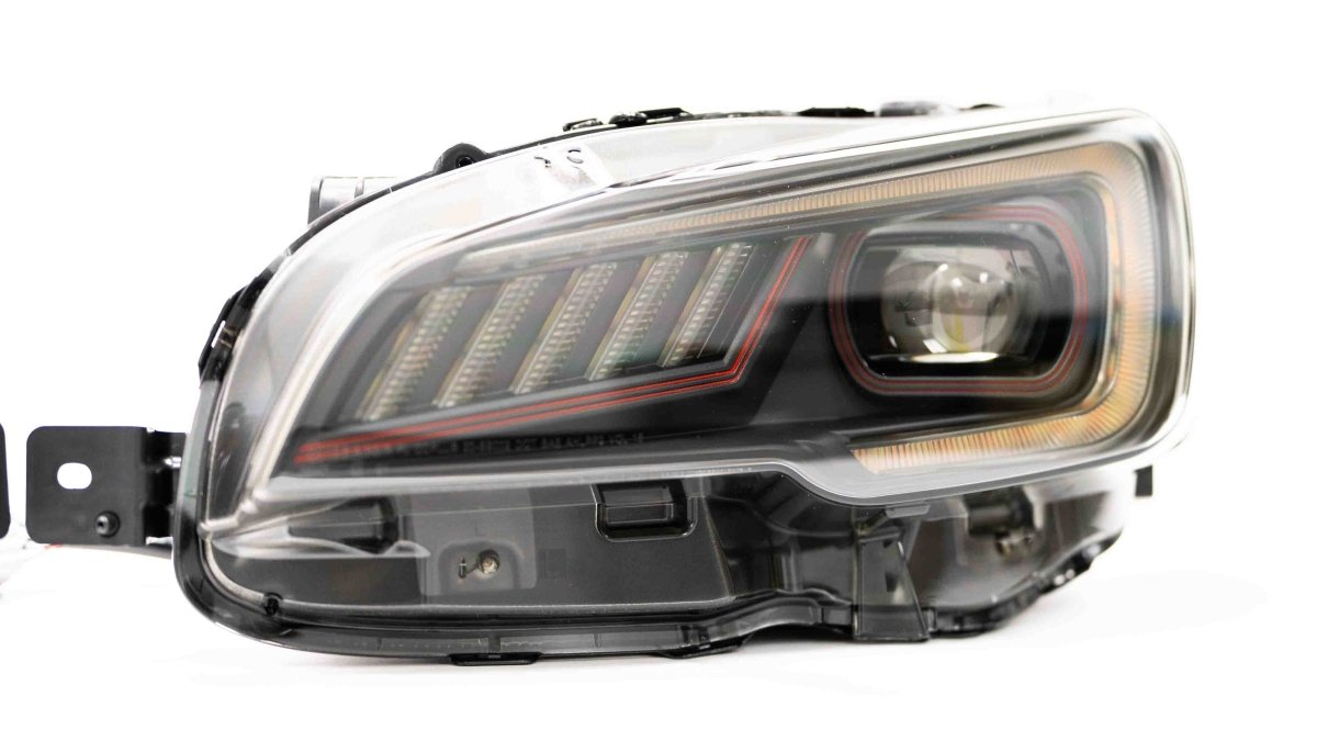 Molded Innovations Premium Series Sequential LED Headlights w/ Red Accent 2015 - 2017 WRX / 2015 - 2017 STI / 2018 - 2021 WRX Base & Premium - 520 - SB002AS01 - 01 - Subimods.com