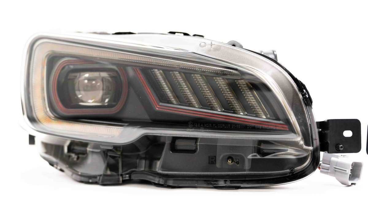 Molded Innovations Premium Series Sequential LED Headlights w/ Red Accent 2015 - 2017 WRX / 2015 - 2017 STI / 2018 - 2021 WRX Base & Premium - 520 - SB002AS01 - 01 - Subimods.com