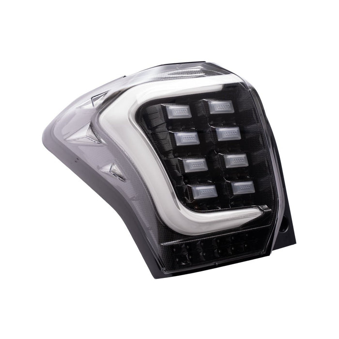 Molded Innovations Raijin Style LED Tail Lights Clear Lens w/ Black Carbon Fiber Base & White Bar 2014-2018 Forester - SU11-FOR12-BWF - Subimods.com