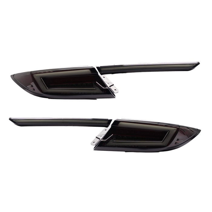 Molded Innovations Ronin Style Sequential LED Tail Lights + Trunk Bar Clear Lens w/ Red Base & White Bar 2022-2026 BRZ / GR86 - TY11-8621-RWC - Subimods.com