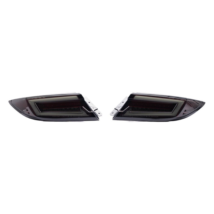 Molded Innovations Ronin Style Sequential LED Tail Lights + Trunk Bar Clear Lens w/ Red Base & White Bar 2022-2026 BRZ / GR86 - TY11-8621-RWC - Subimods.com