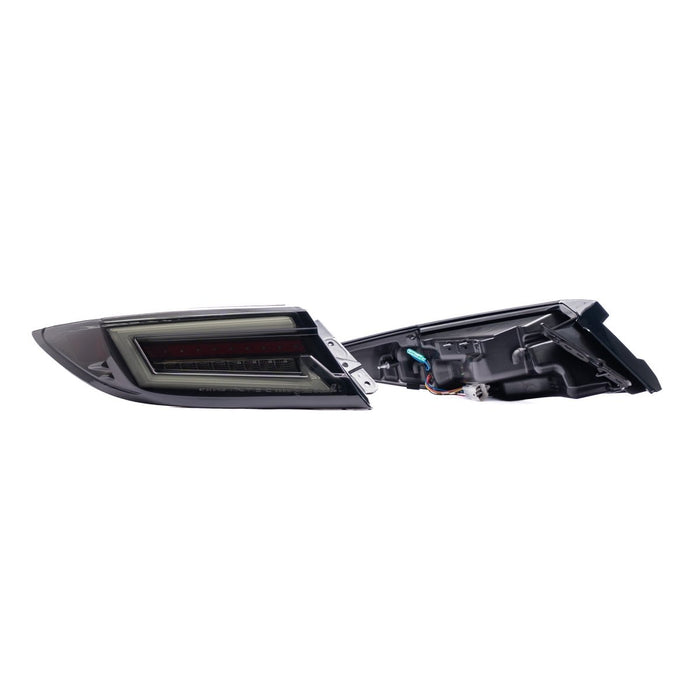 Molded Innovations Ronin Style Sequential LED Tail Lights + Trunk Bar Smoked Lens w/ Gold Base & White Bar 2022-2026 BRZ / GR86 - TY11-8621-GWS - Subimods.com
