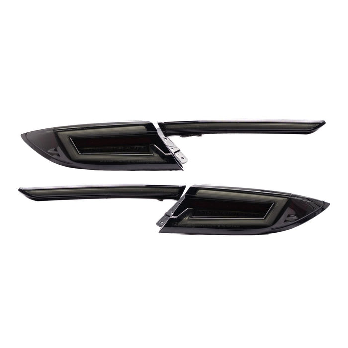 Molded Innovations Ronin Style Sequential LED Tail Lights + Trunk Bar Smoked Lens w/ Gold Base & White Bar 2022-2026 BRZ / GR86 - TY11-8621-GWS - Subimods.com